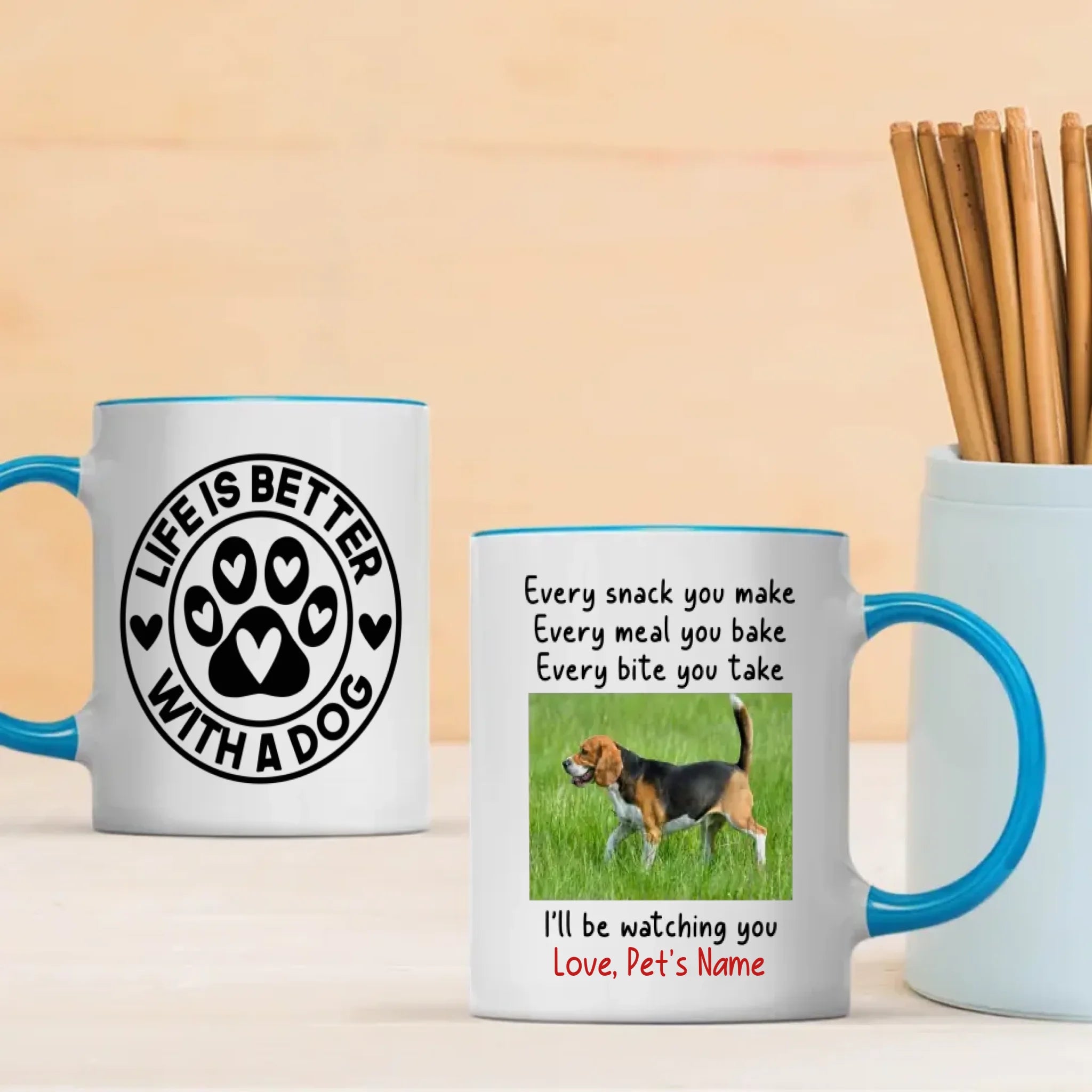 Personalized “Life is Better With a Dog” Mug – A Fearless and Loyal Gift for Dog Lovers - 89Prints