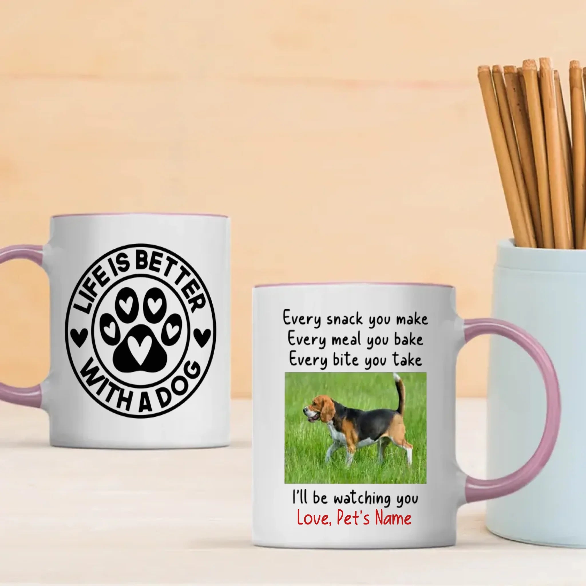 Personalized “Life is Better With a Dog” Mug – A Fearless and Loyal Gift for Dog Lovers - 89Prints