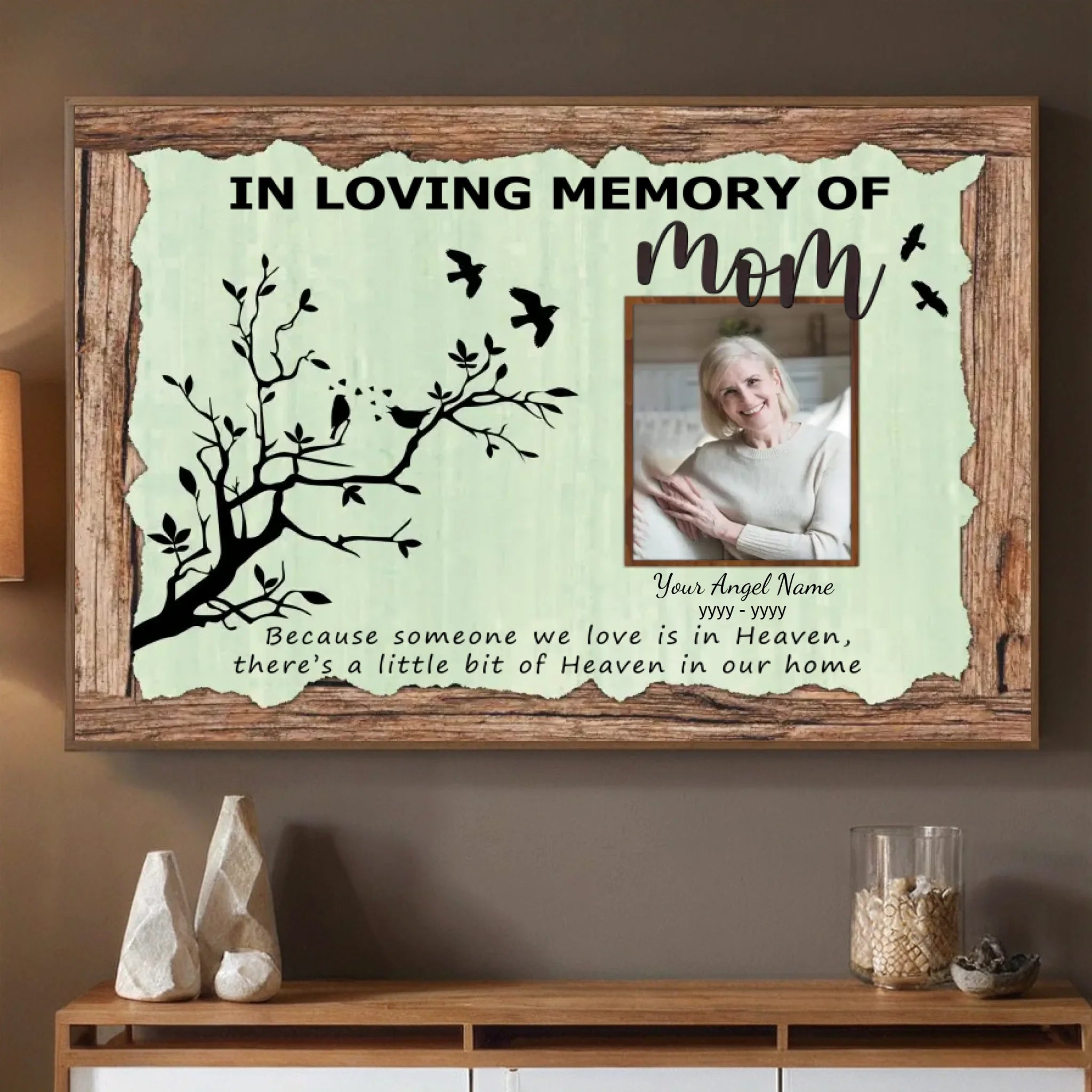 Forever Smile – Custom Memorial Poster with Your Mom’s Photo, a Lasting Tribute from 89Prints