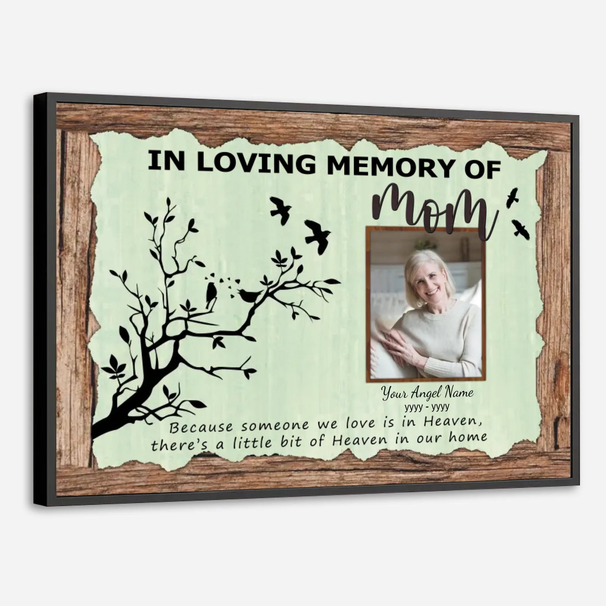 Forever Smile – Custom Memorial Poster with Your Mom’s Photo, a Lasting Tribute from 89Prints
