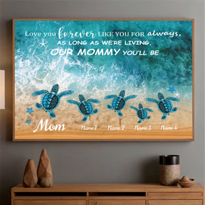 Mother’s Day Special – Personalized Turtle Ocean Poster for Beach-Loving Moms - 89Prints
