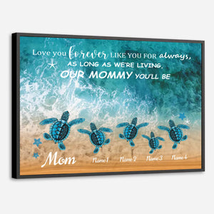 Mother’s Day Special – Personalized Turtle Ocean Poster for Beach-Loving Moms - 89Prints