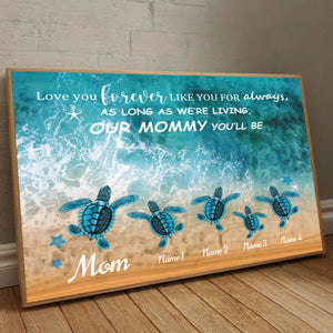 Mother’s Day Special – Personalized Turtle Ocean Poster for Beach-Loving Moms - 89Prints