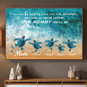 Mother’s Day Special – Personalized Turtle Ocean Poster for Beach-Loving Moms - 89Prints