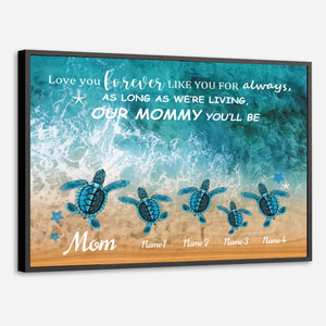 Mother’s Day Special – Personalized Turtle Ocean Poster for Beach-Loving Moms - 89Prints