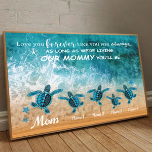 Mother’s Day Special – Personalized Turtle Ocean Poster for Beach-Loving Moms - 89Prints