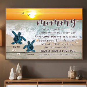 A Heartfelt Poster Gift for Mom – “Mommy’s Little One” Turtle Design by 89Prints