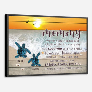 A Heartfelt Poster Gift for Mom – “Mommy’s Little One” Turtle Design by 89Prints