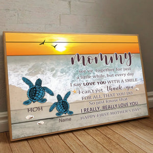 A Heartfelt Poster Gift for Mom – “Mommy’s Little One” Turtle Design by 89Prints