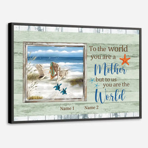 A Beautiful Personalized Poster Painting for Mom – To Us Mom is the World - 89Prints