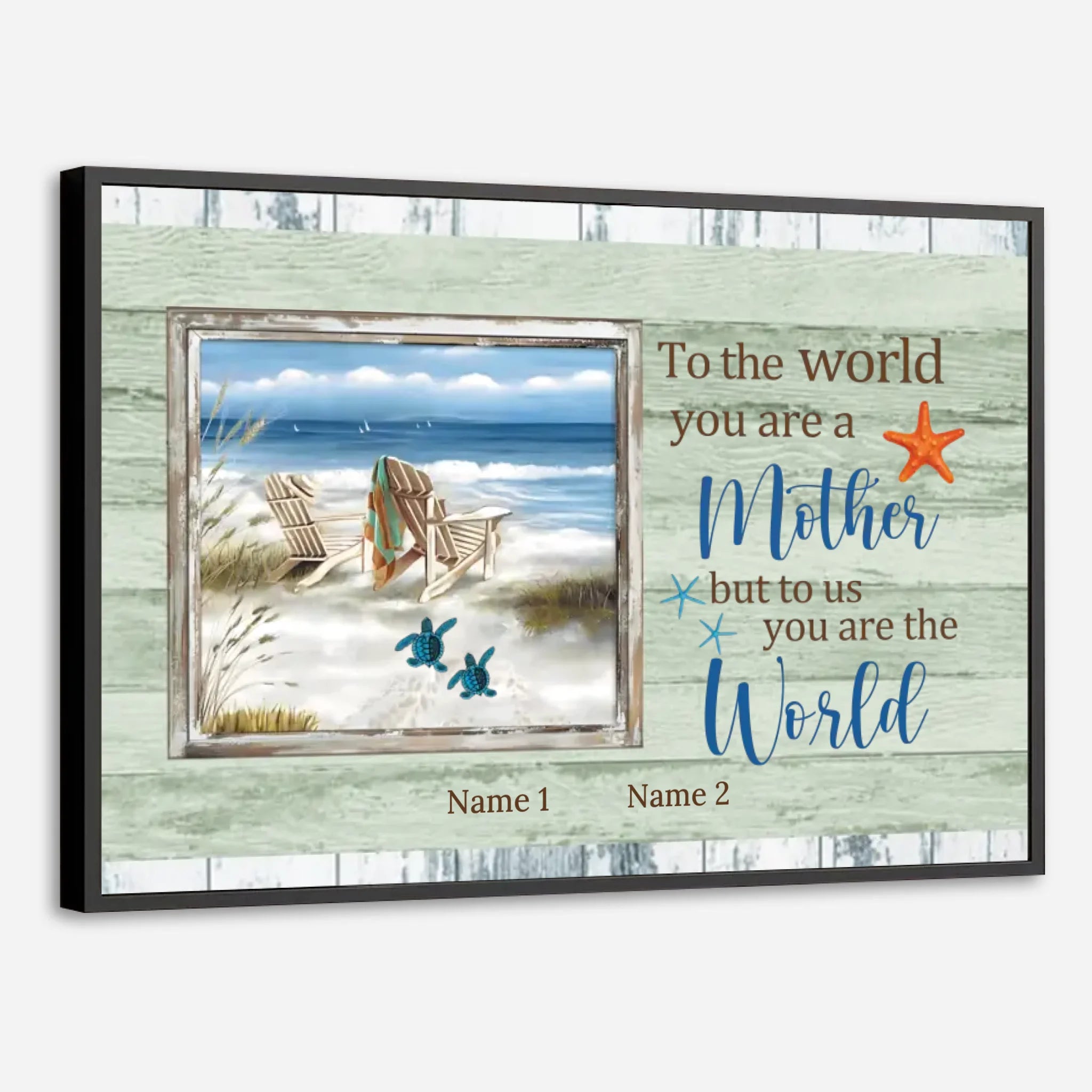A Beautiful Personalized Poster Painting for Mom – To Us Mom is the World - 89Prints