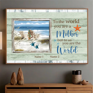 A Beautiful Personalized Poster Painting for Mom – To Us Mom is the World - 89Prints