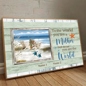 A Beautiful Personalized Poster Painting for Mom – To Us Mom is the World - 89Prints