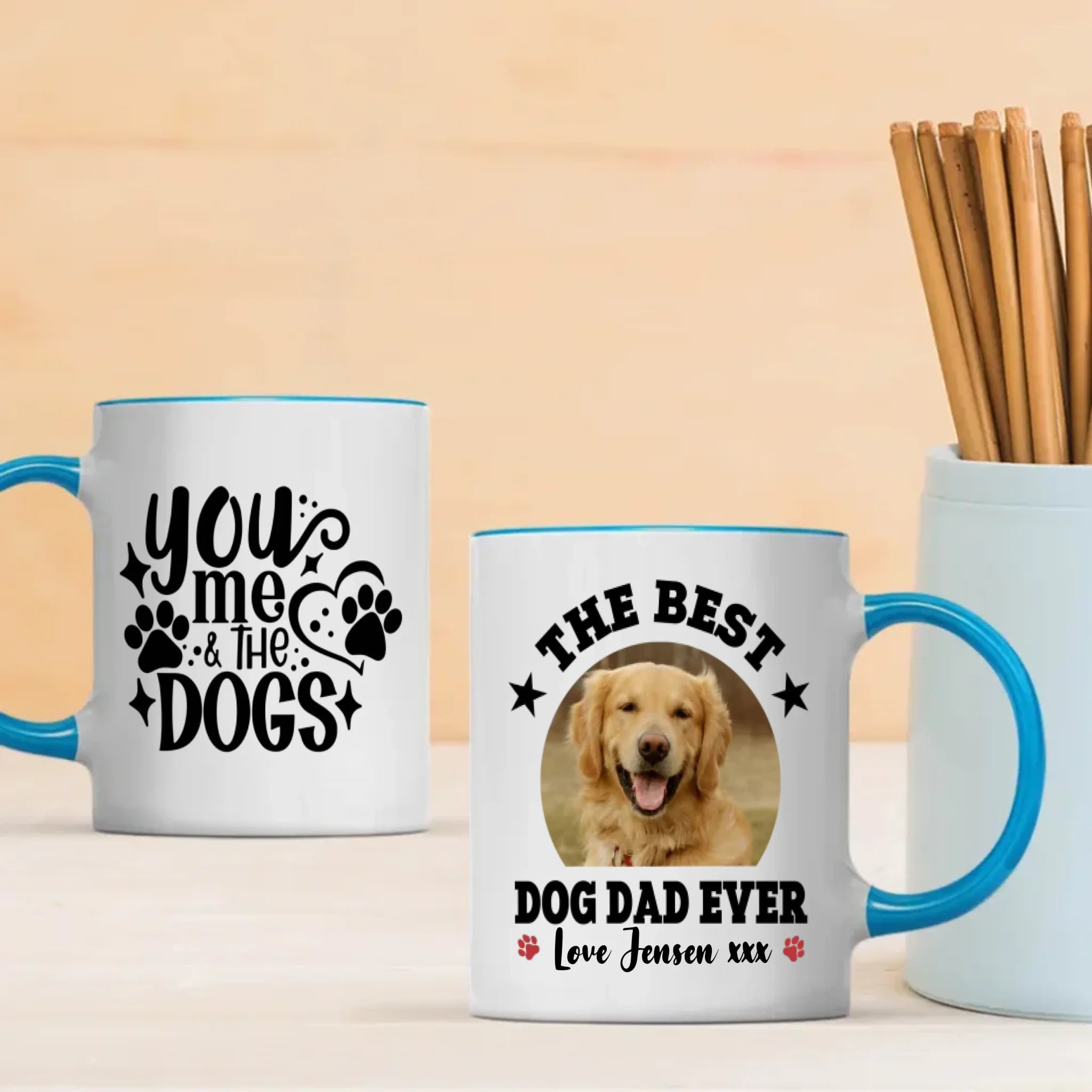 You, Me & The Dogs Mug – Personalized Gift for the Best Dog Dad Ever - 8Prints