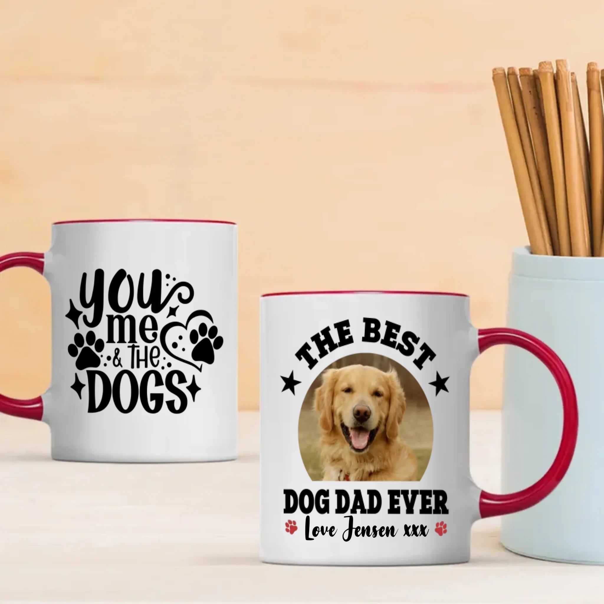 You, Me & The Dogs Mug – Personalized Gift for the Best Dog Dad Ever - 8Prints