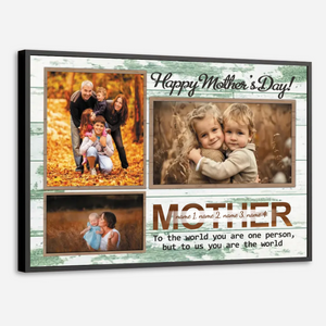 Timeless Mother Portrait Poster with Custom Name and Photo – A Cherished Gift - 89Prints