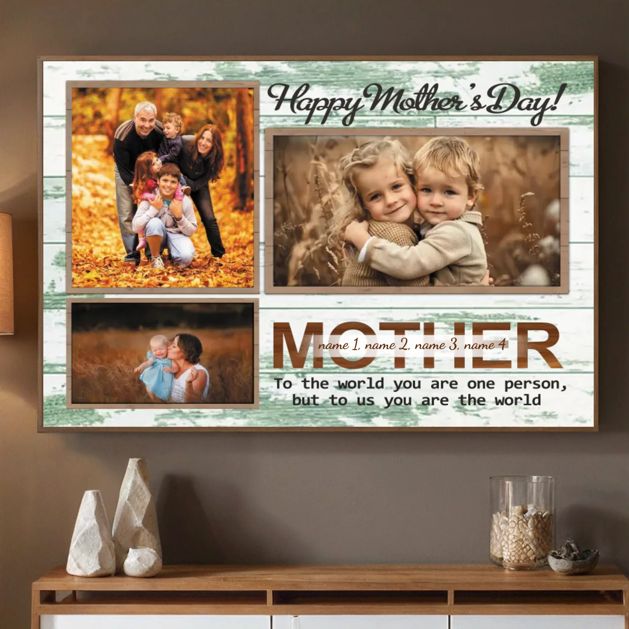 Timeless Mother Portrait Poster with Custom Name and Photo – A Cherished Gift - 89Prints