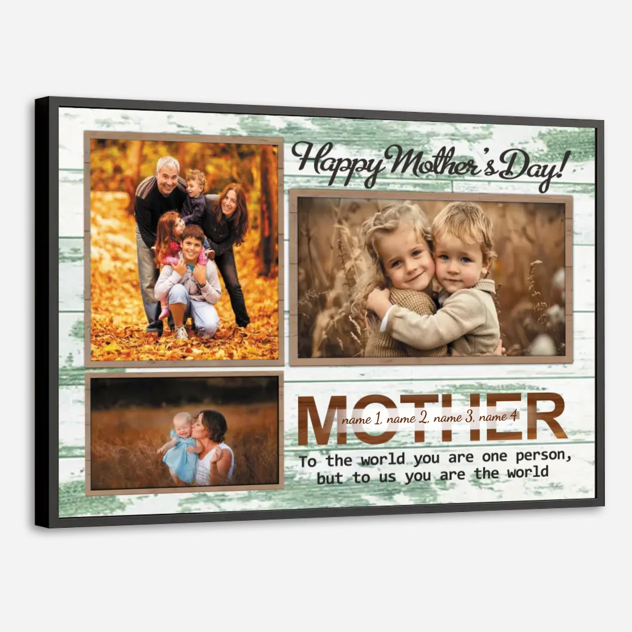 Timeless Mother Portrait Poster with Custom Name and Photo – A Cherished Gift - 89Prints