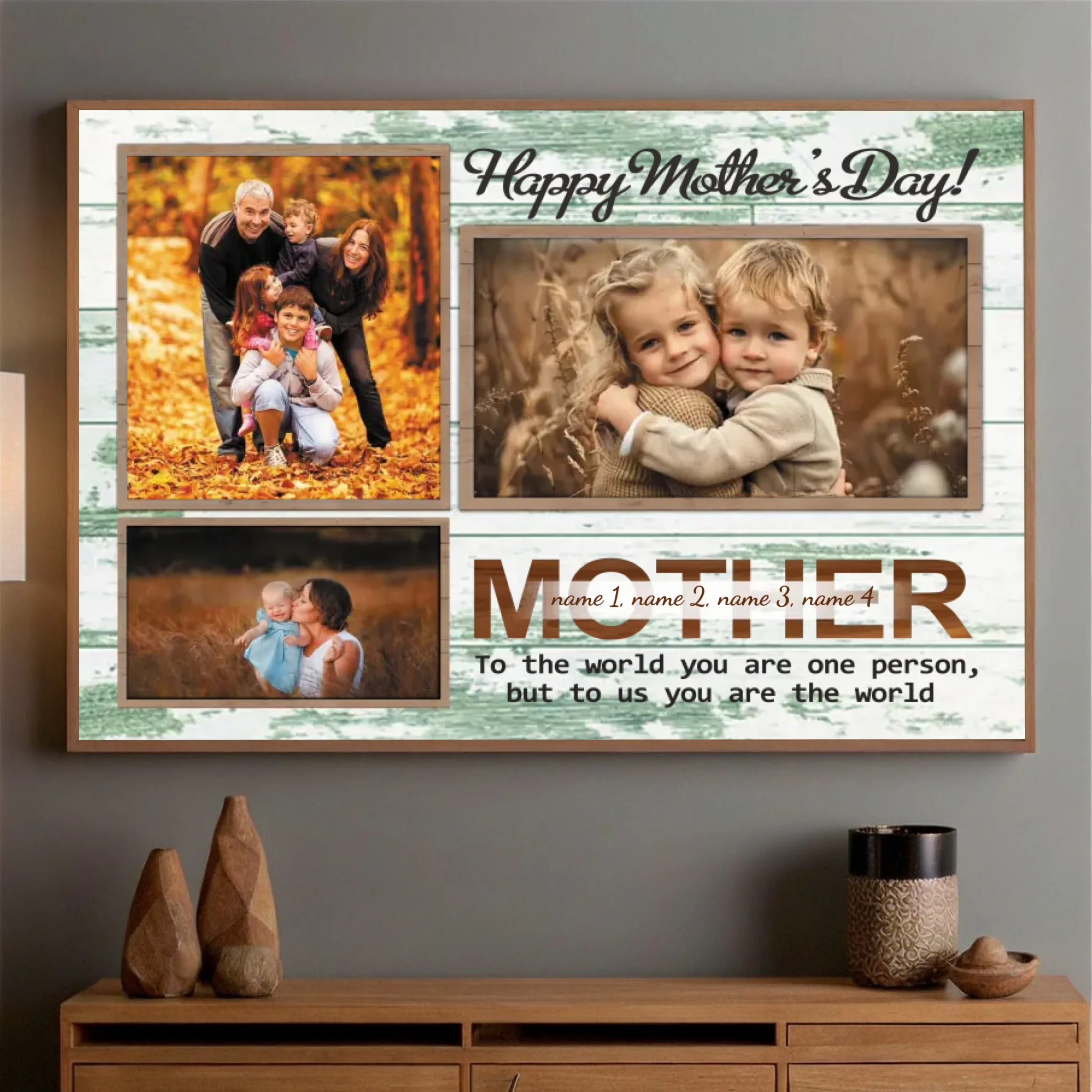 Timeless Mother Portrait Poster with Custom Name and Photo – A Cherished Gift - 89Prints