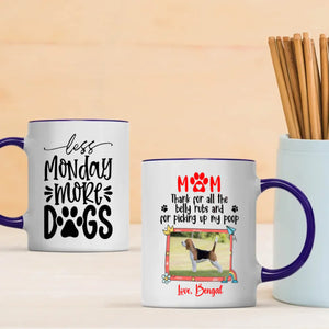 Heartfelt Personalized Dog Mom Mug – Thanks For All The Belly Rubs – 89Prints