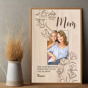 Mom: The Missing Piece of My Life – Personalized Poster Gift from 89Prints