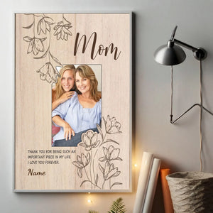 Mom: The Missing Piece of My Life – Personalized Poster Gift from 89Prints
