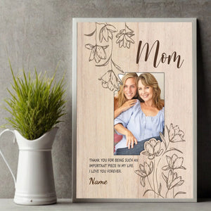 Mom: The Missing Piece of My Life – Personalized Poster Gift from 89Prints