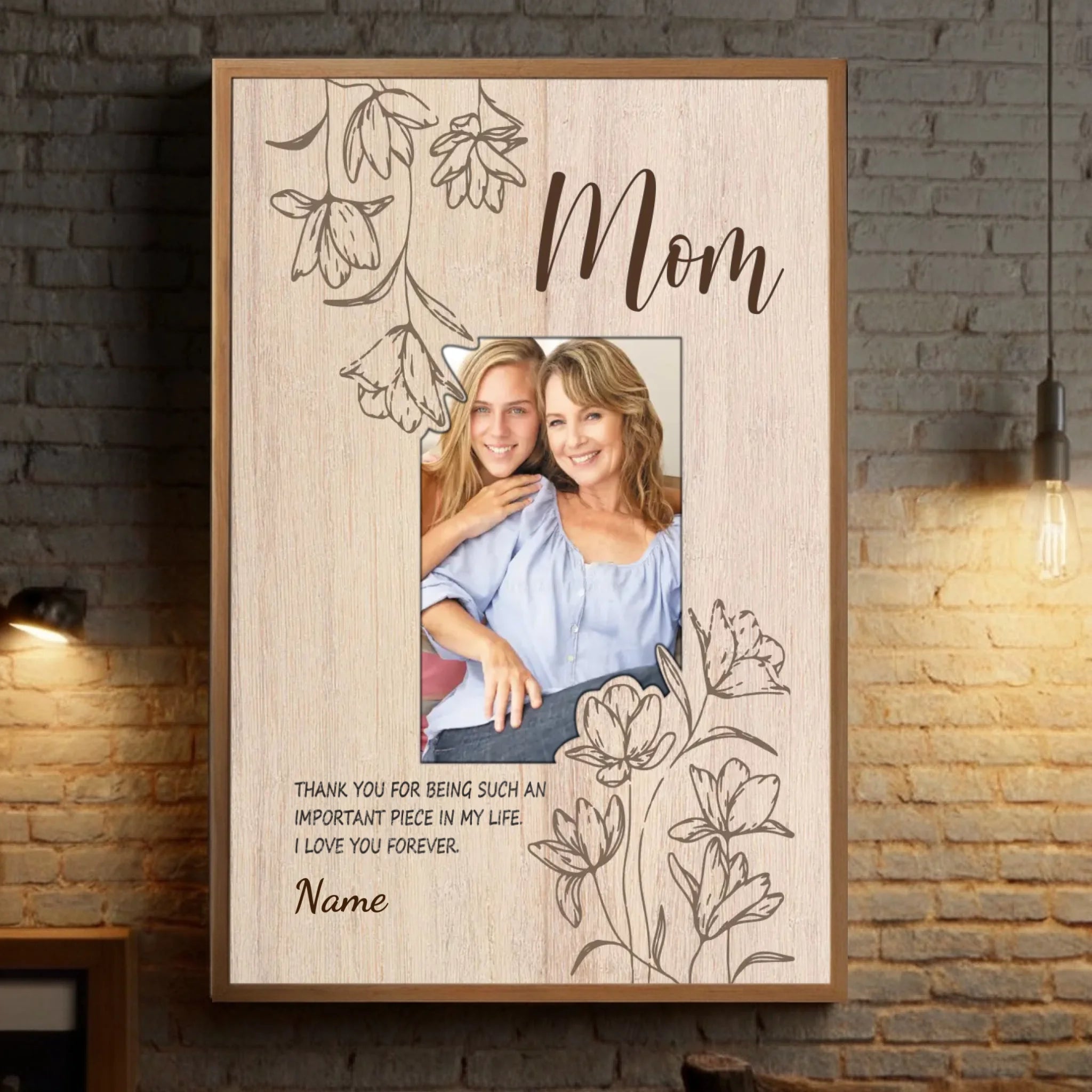 Mom: The Missing Piece of My Life – Personalized Poster Gift from 89Prints