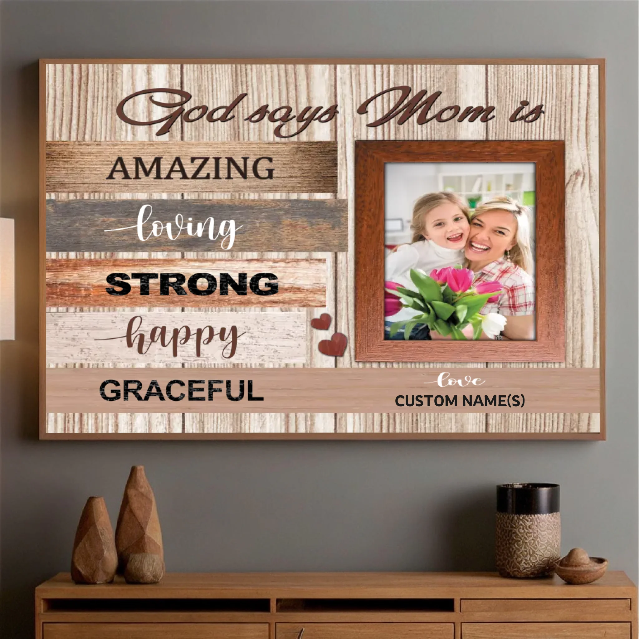 God Says Mom is Amazing – Personalized Poster Gift for Mom - 89Prints
