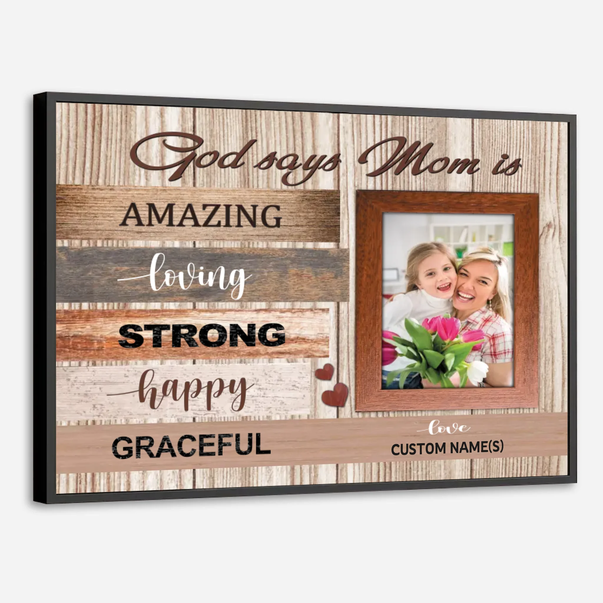 God Says Mom is Amazing – Personalized Poster Gift for Mom - 89Prints