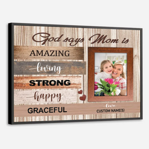 God Says Mom is Amazing – Personalized Poster Gift for Mom - 89Prints