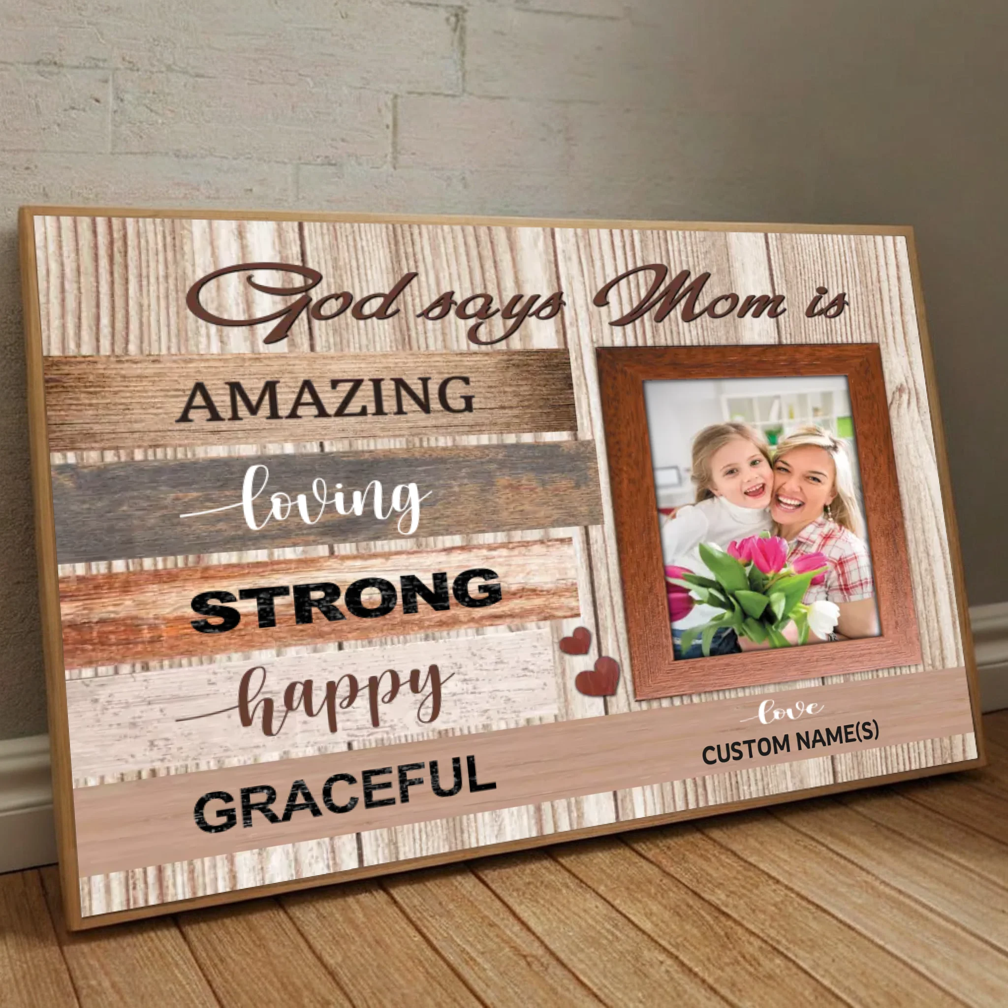 God Says Mom is Amazing – Personalized Poster Gift for Mom - 89Prints