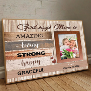 God Says Mom is Amazing – Personalized Poster Gift for Mom - 89Prints