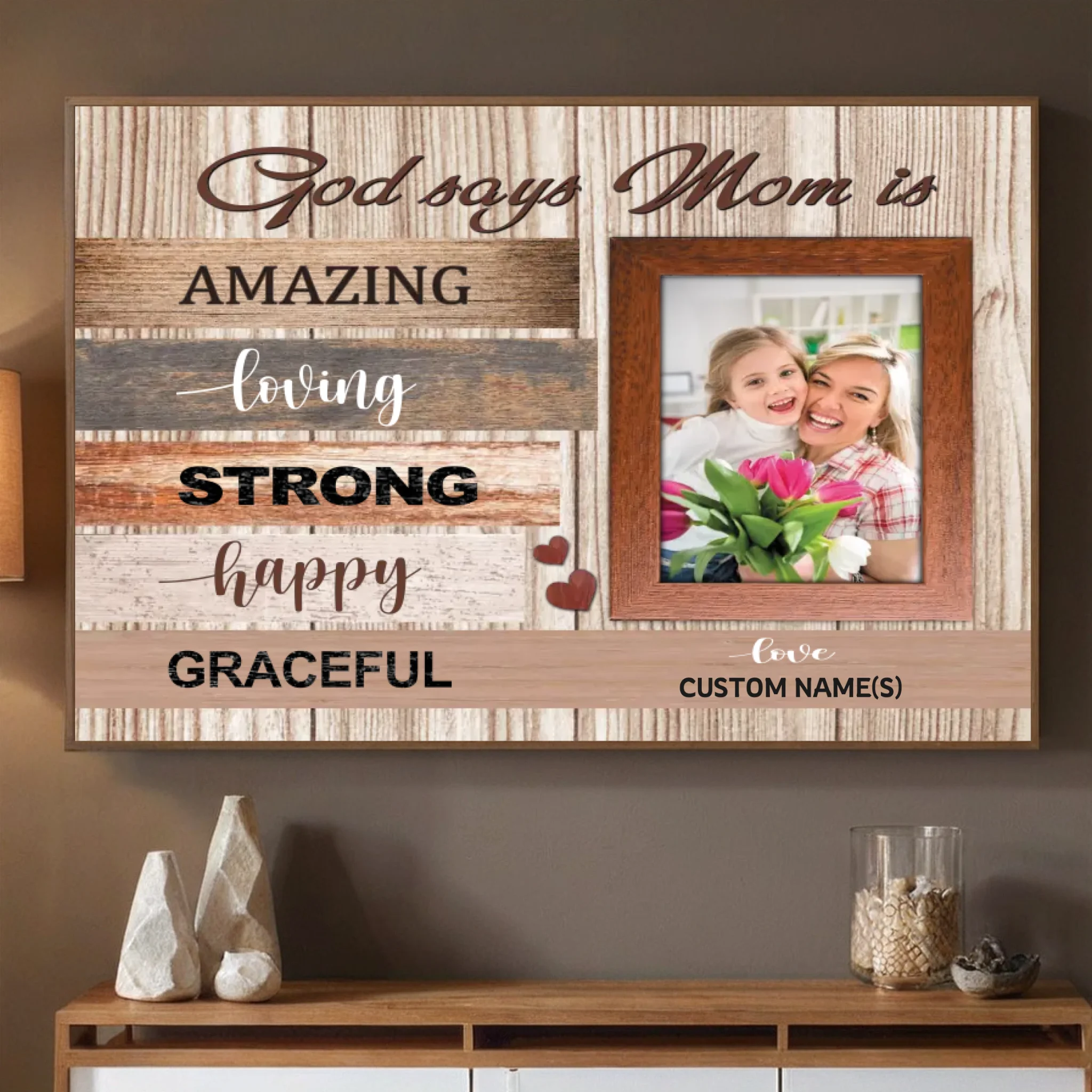 God Says Mom is Amazing – Personalized Poster Gift for Mom - 89Prints