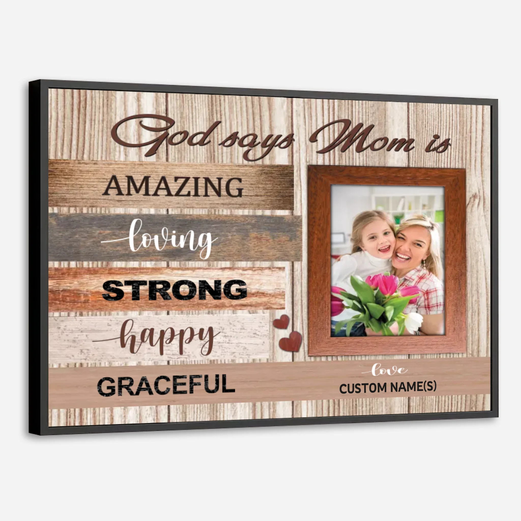 God Says Mom is Amazing – Personalized Poster Gift for Mom - 89Prints