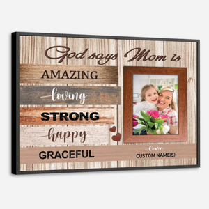God Says Mom is Amazing – Personalized Poster Gift for Mom - 89Prints