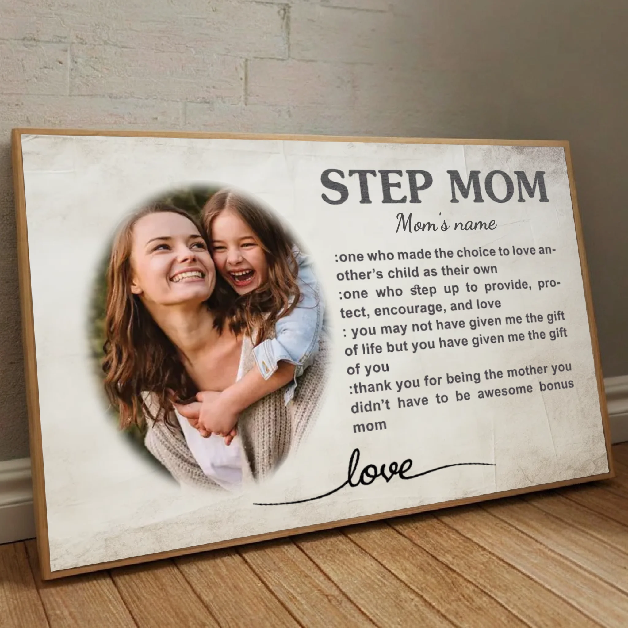 A Choice to Love – Personalized Step Mom Poster Gift - 89Prints