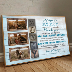 Personalized Mom Poster Expressing Gratitude Thank God for a Wonderful Mom - 89Prints