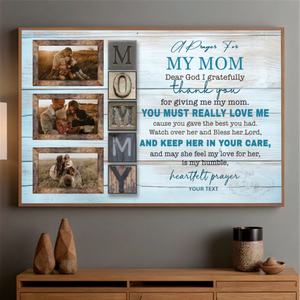 Personalized Mom Poster Expressing Gratitude Thank God for a Wonderful Mom - 89Prints