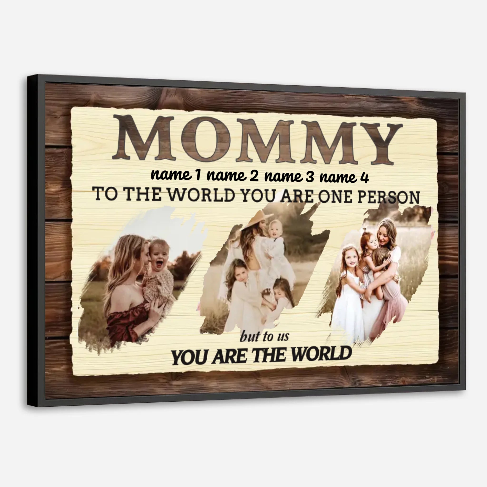 Personalized Mom Poster with the Quote: You Are the World to Us - 89Prints