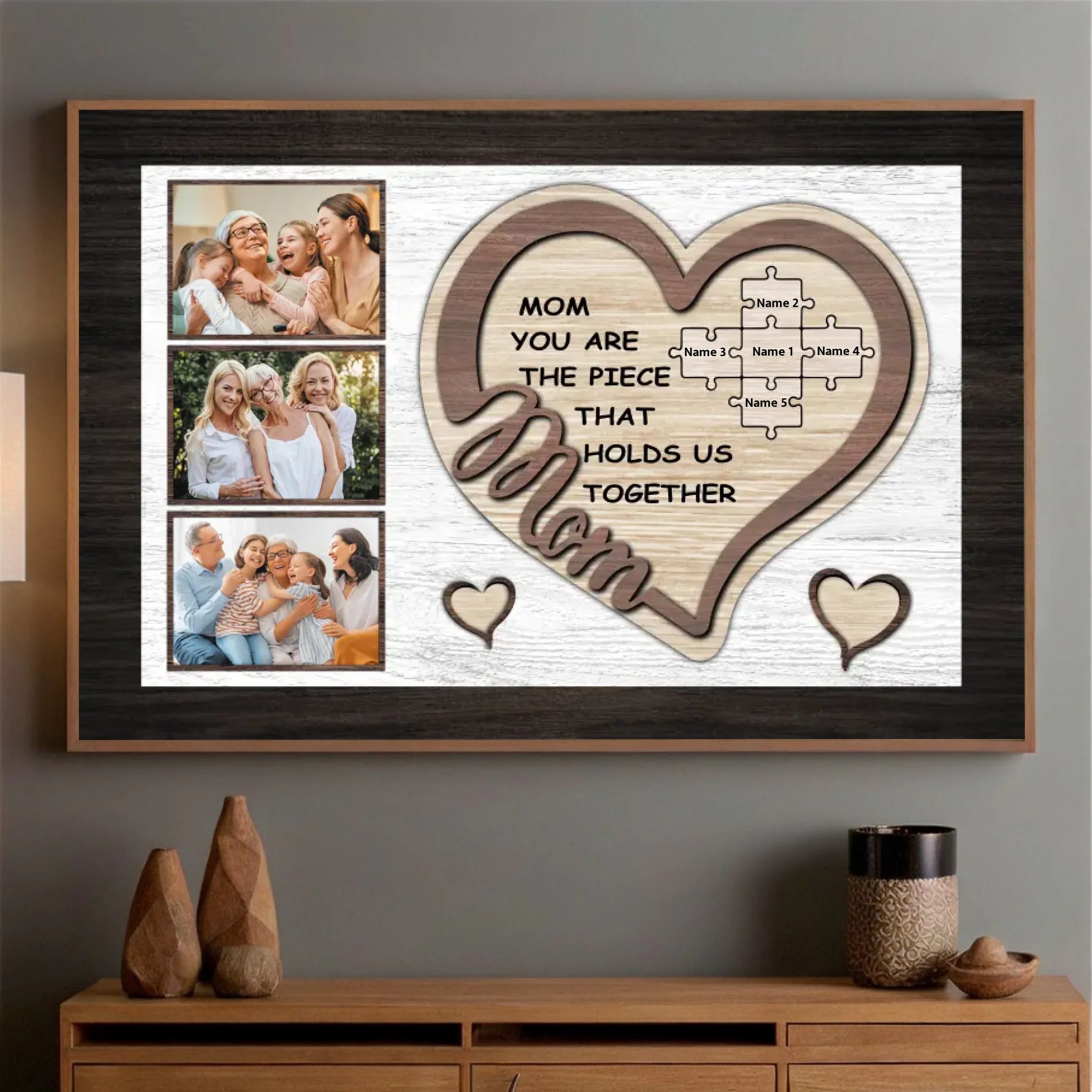 Personalized Mom Poster: You Are the Piece That Holds Us Together - 89Prints