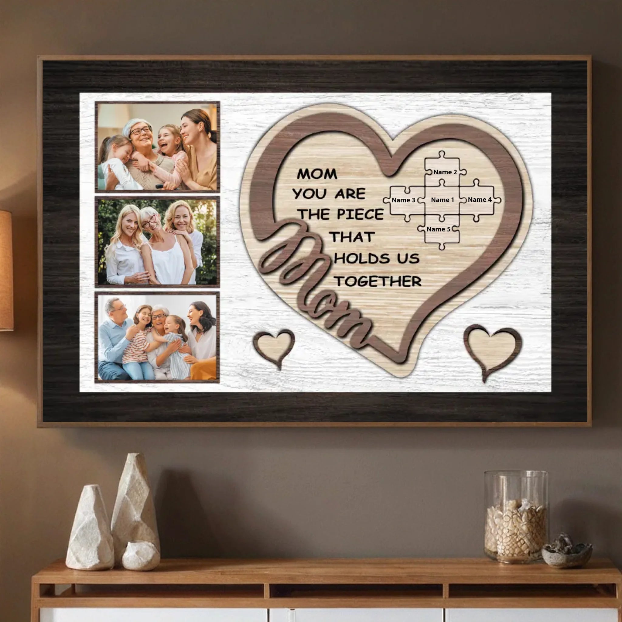 Personalized Mom Poster: You Are the Piece That Holds Us Together - 89Prints