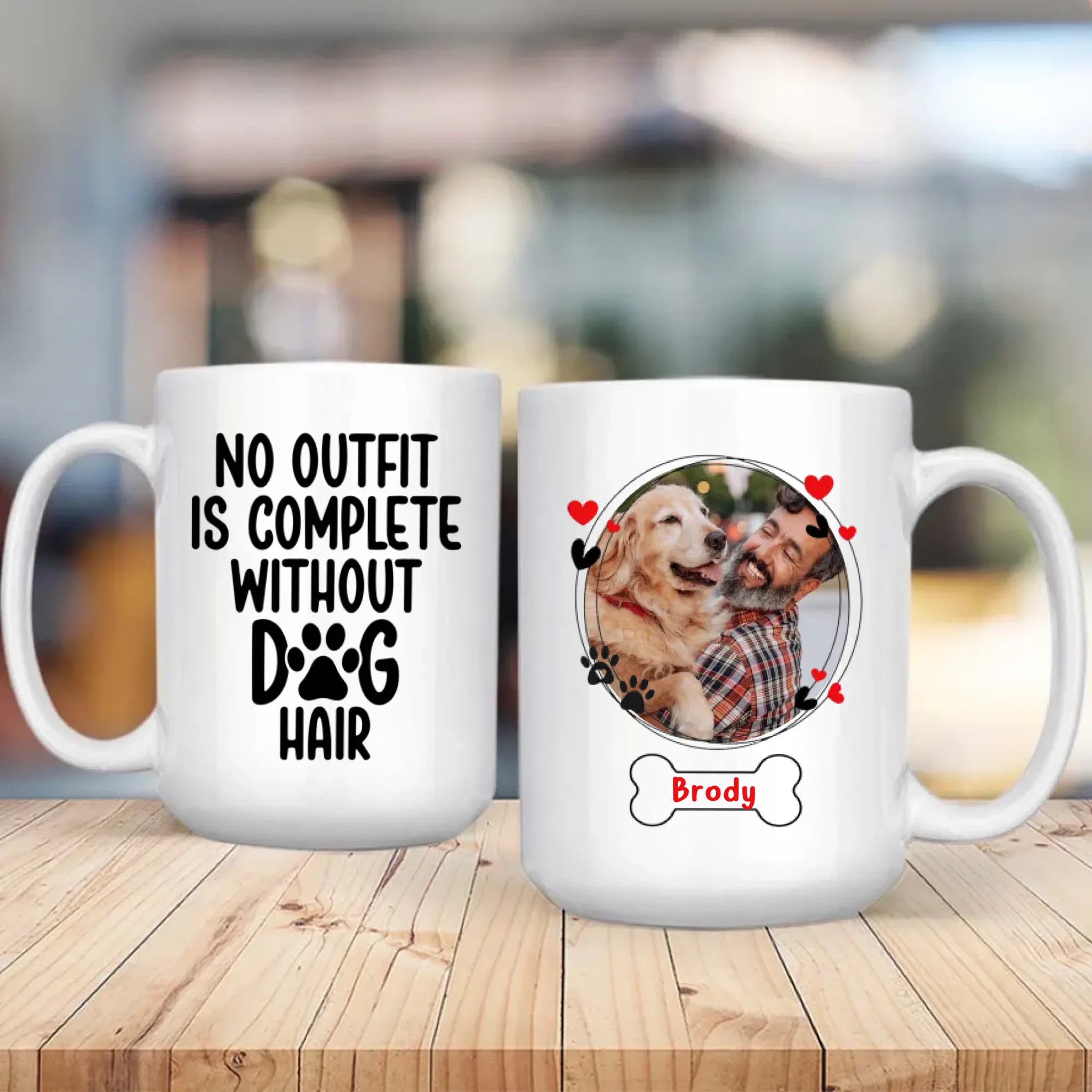 No Outfit Is Complete Without Dog Hair Mug – Funny Personalized Gift for Dog Lovers – 89Prints