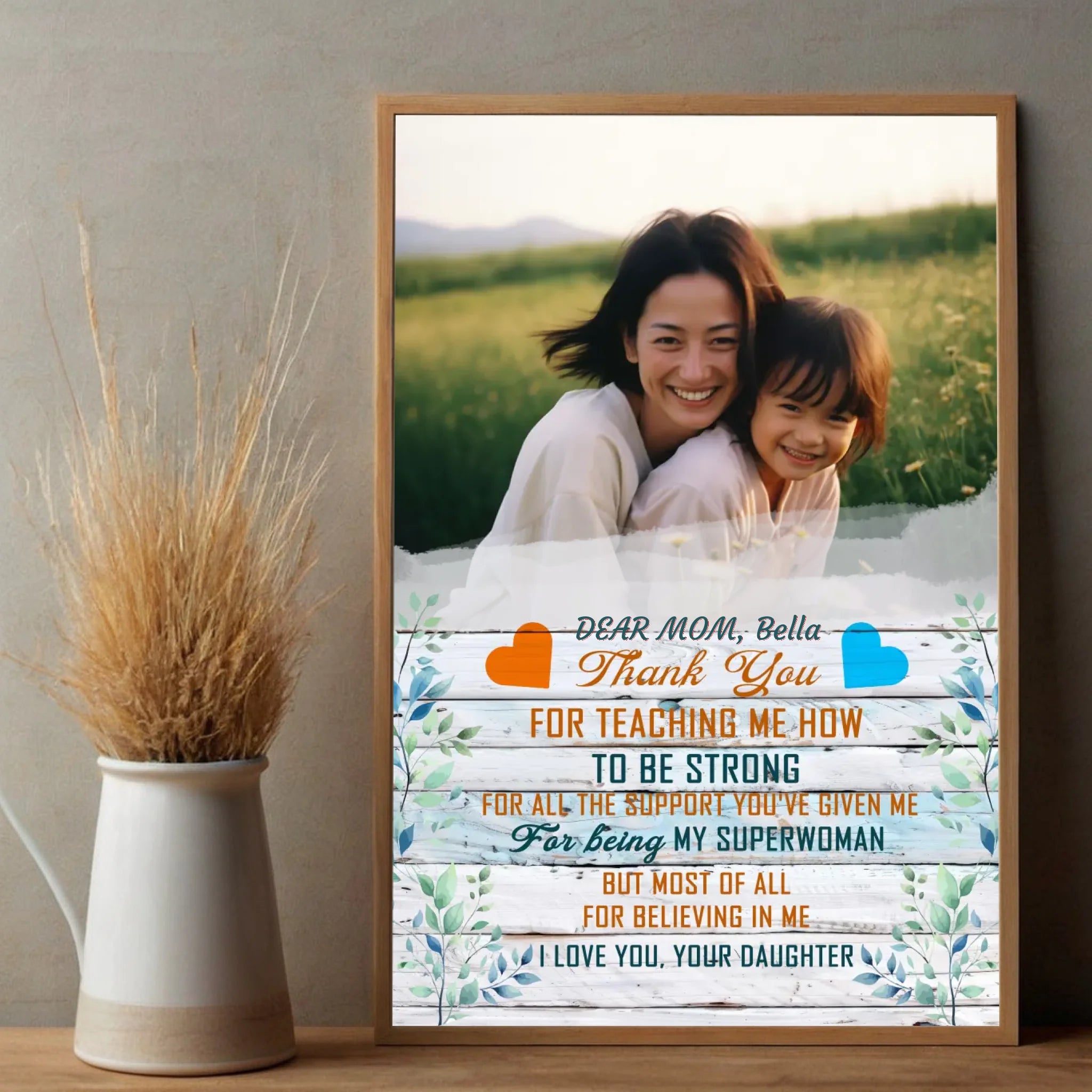 A Heartfelt Thank You: Personalized Mom Poster to Show Your Appreciation - 89Prints