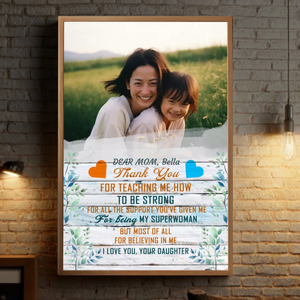 A Heartfelt Thank You: Personalized Mom Poster to Show Your Appreciation - 89Prints