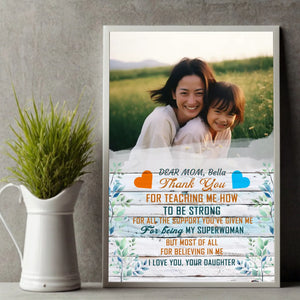 A Heartfelt Thank You: Personalized Mom Poster to Show Your Appreciation - 89Prints