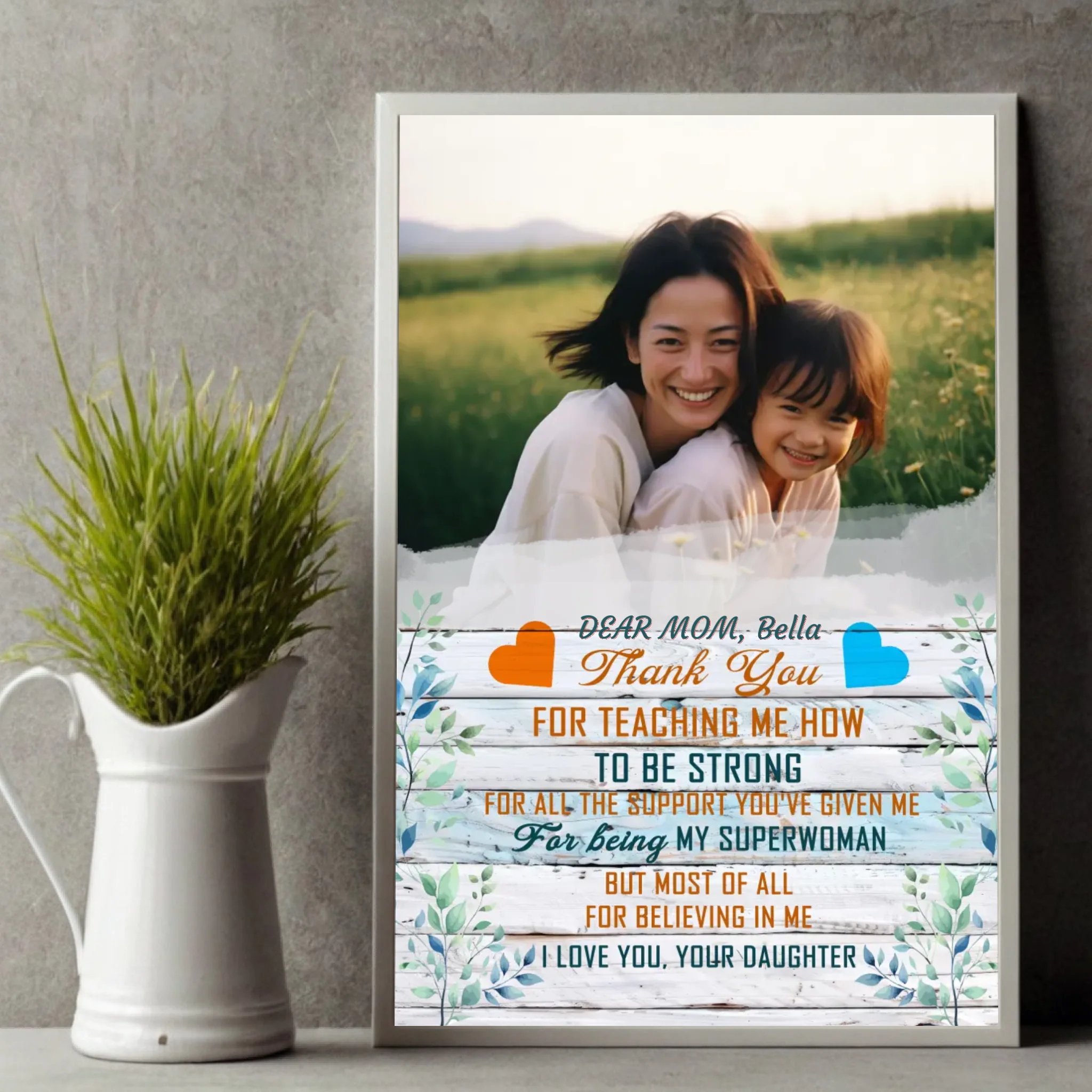A Heartfelt Thank You: Personalized Mom Poster to Show Your Appreciation - 89Prints