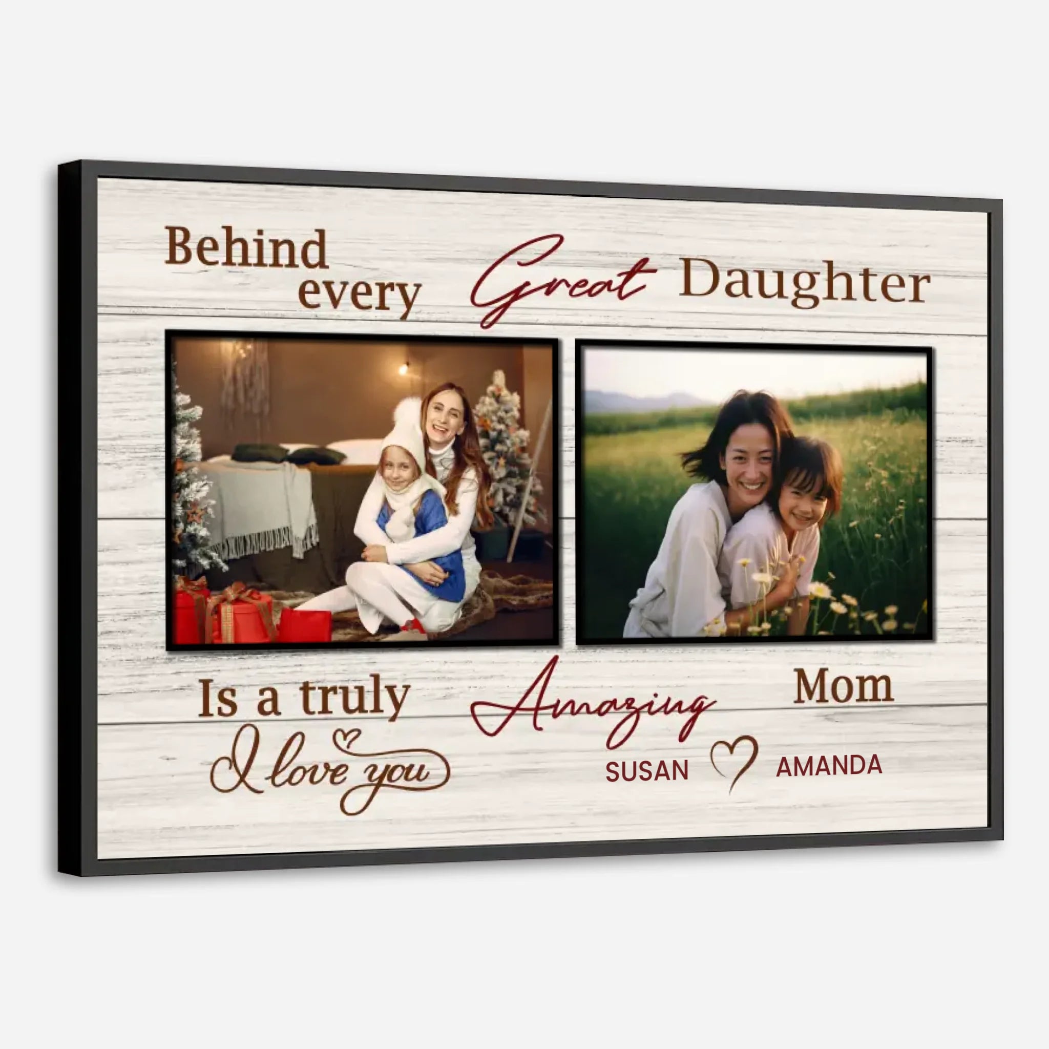 Behind Every Great Daughter: Custom Mom Poster to Celebrate Mom - 89Prints