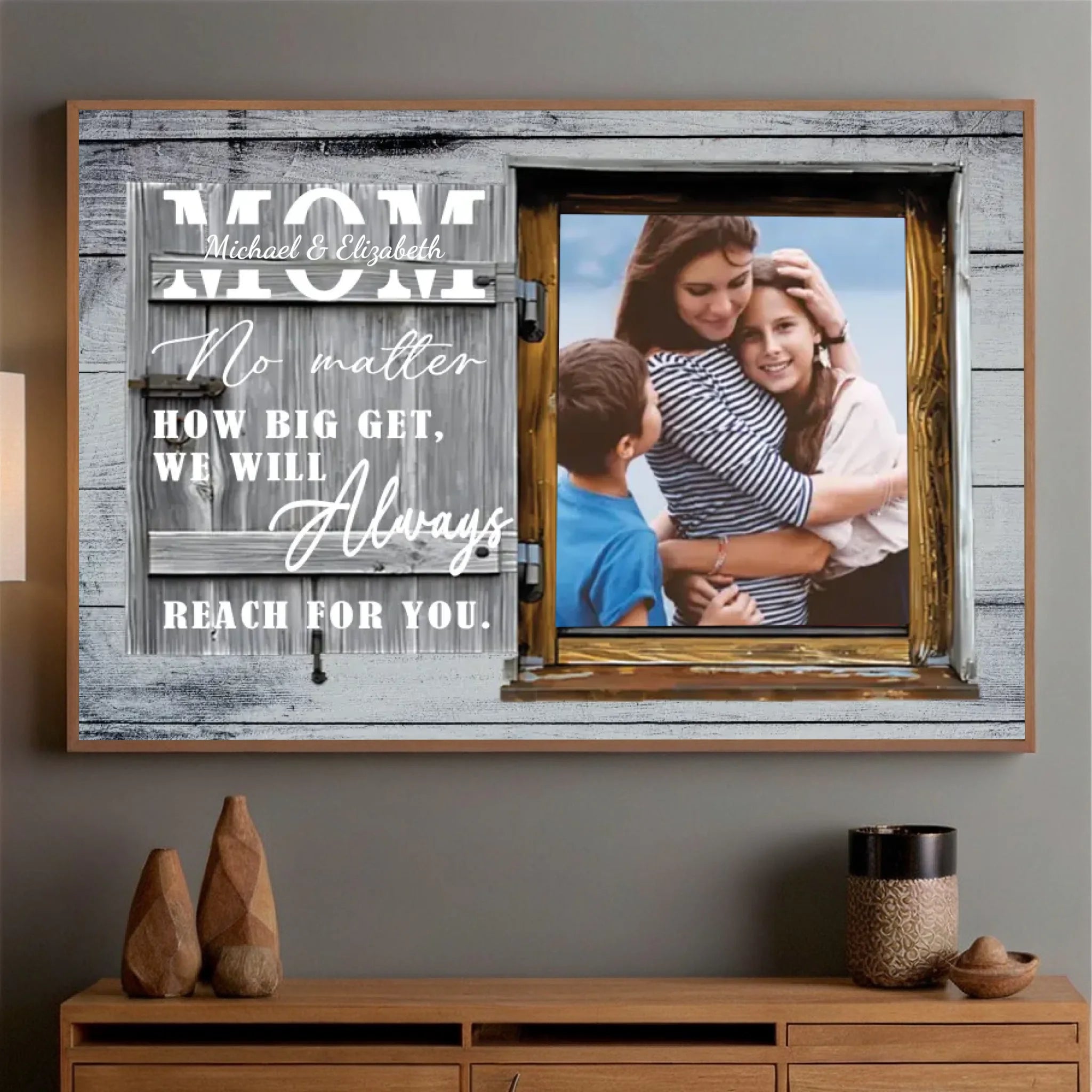 Personalized Photo Poster: The One Who Always Thinks of You Is Your Mom - 89Prints