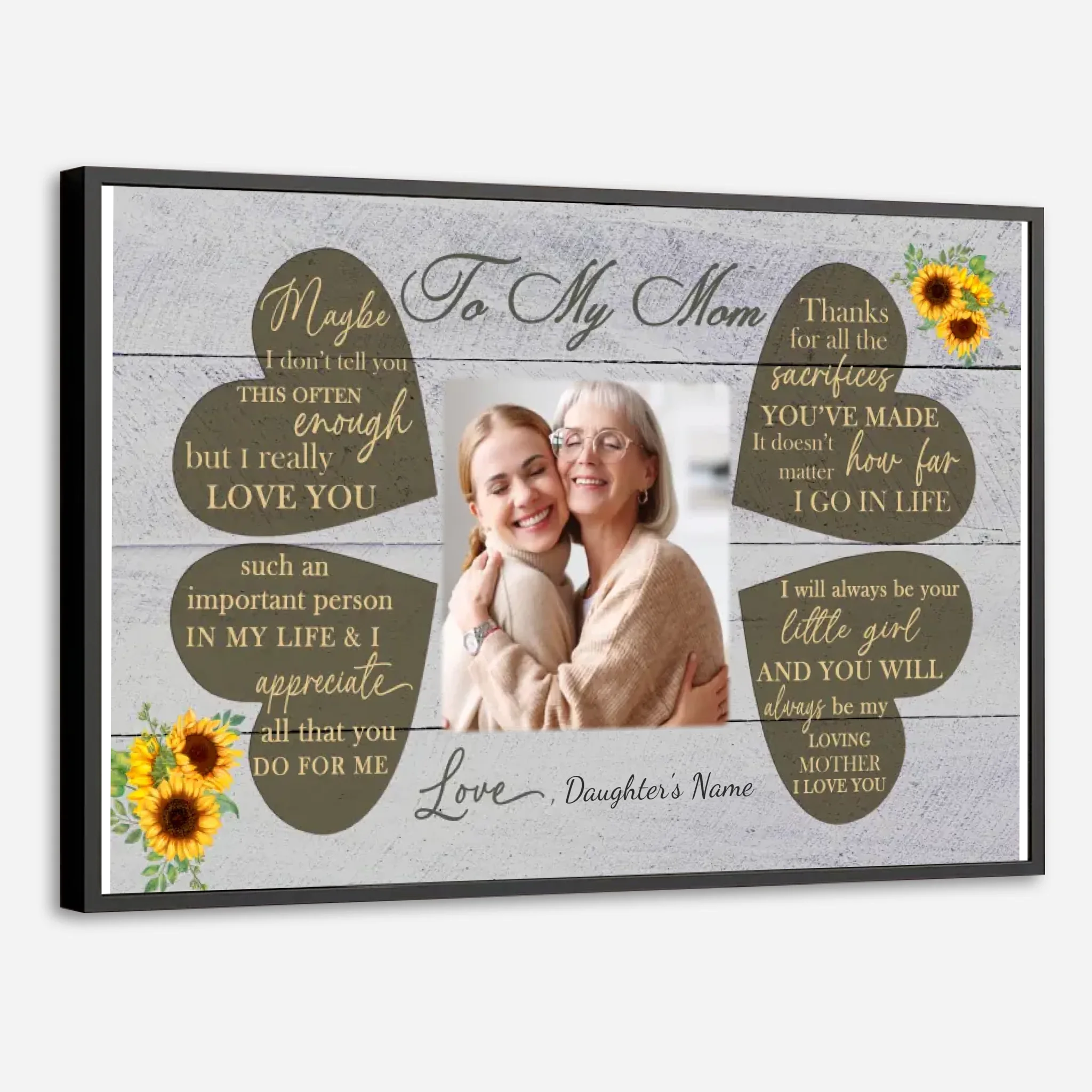 Sincere Words to Mom: Custom Mom Poster to Make Her Smile Every Day - 89Prints